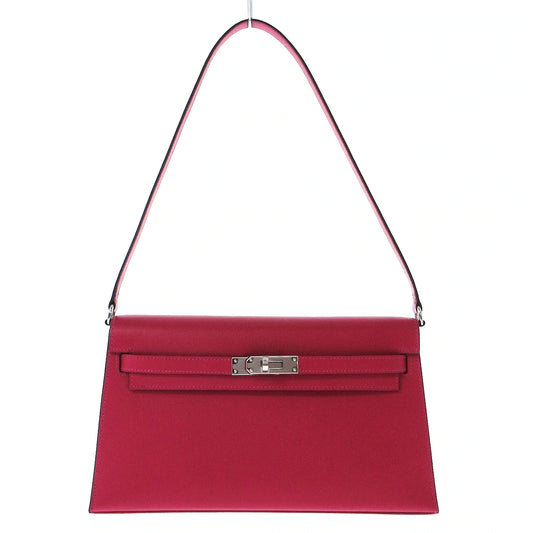 Hermes Kelly Elan Clutch Bag Rose Purple Veau madame